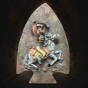 Native American Indian Resin Wall Plaque